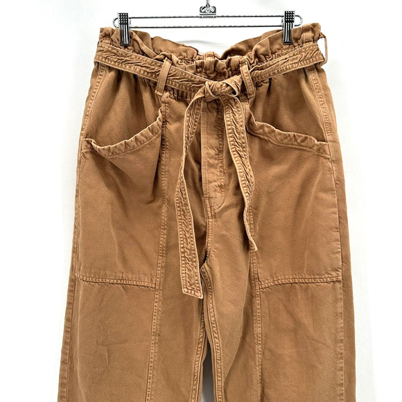 Etica Wade Relaxed Trouser Pants Brown Size S Preppy Sustainable‎ Boho Capsule - Picture 3 of 11